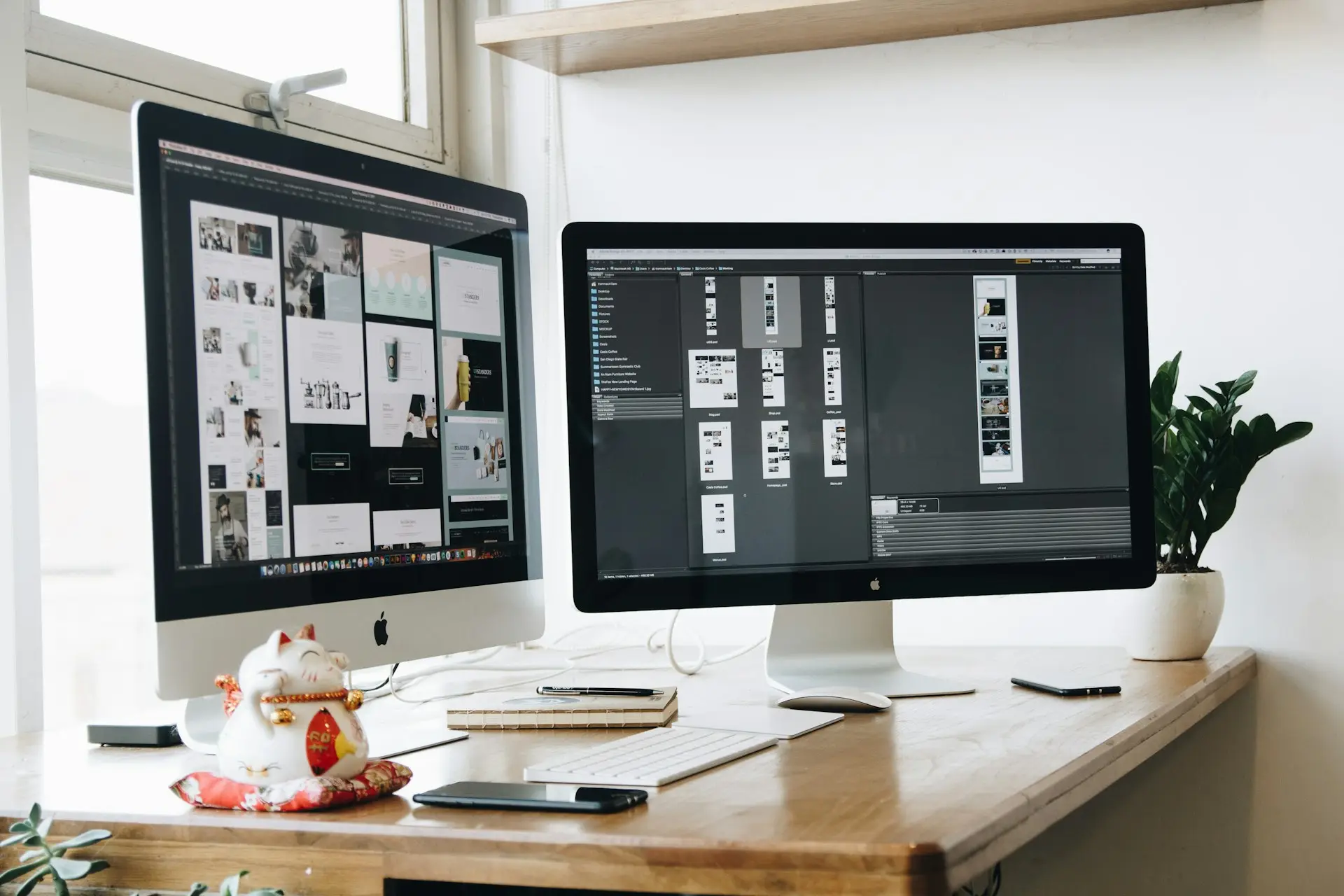 A product interface under development on screen